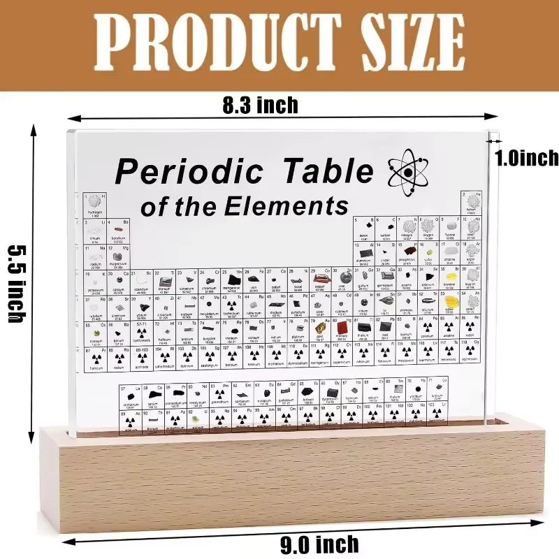 Acrylic Elements Periodic Table Mendeleev Safe Periodic Table Figurine Display Science Ornament Room Decoration Desk Accessories