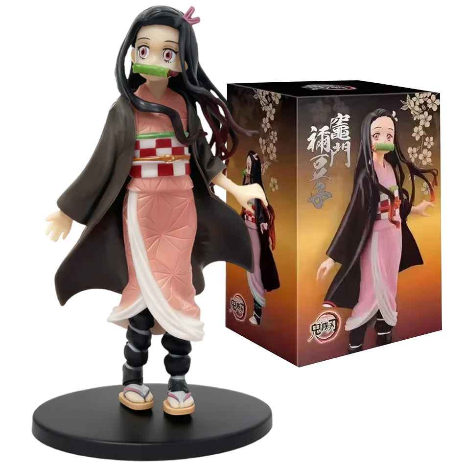 Anime Demon Slayer Kimetsu No Yaiba Figure 15Cm Nezuko Tanjirou Mitsuri Shinobu Zenitsu Kyoujurou Action Figural Model Toy Gifts