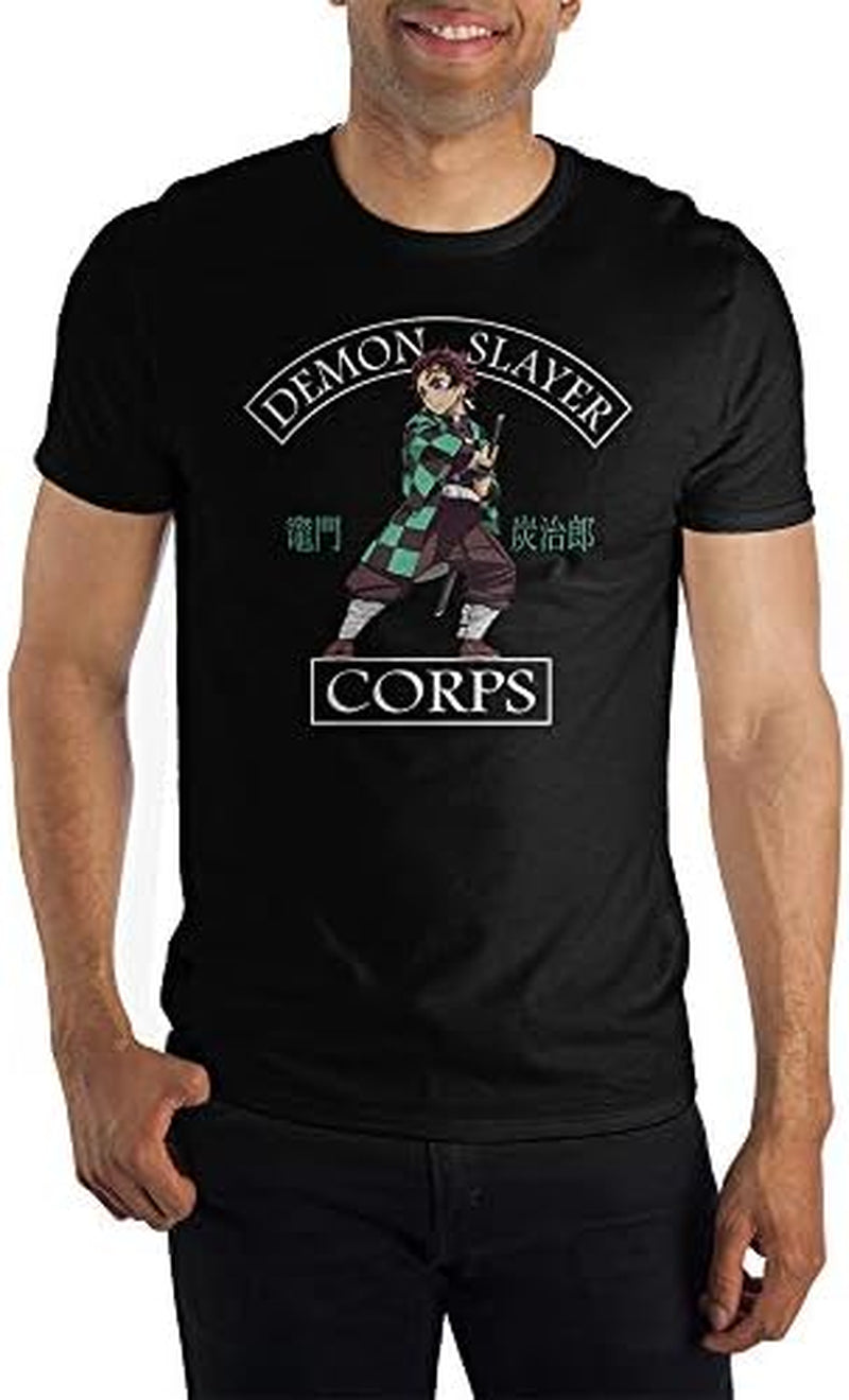 Demon Slayer Anime Cartoon Tanjiro Mens Graphic Tee Shirt