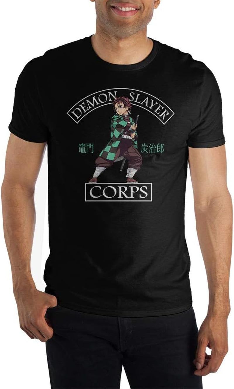 Demon Slayer Anime Cartoon Tanjiro Mens Graphic Tee Shirt