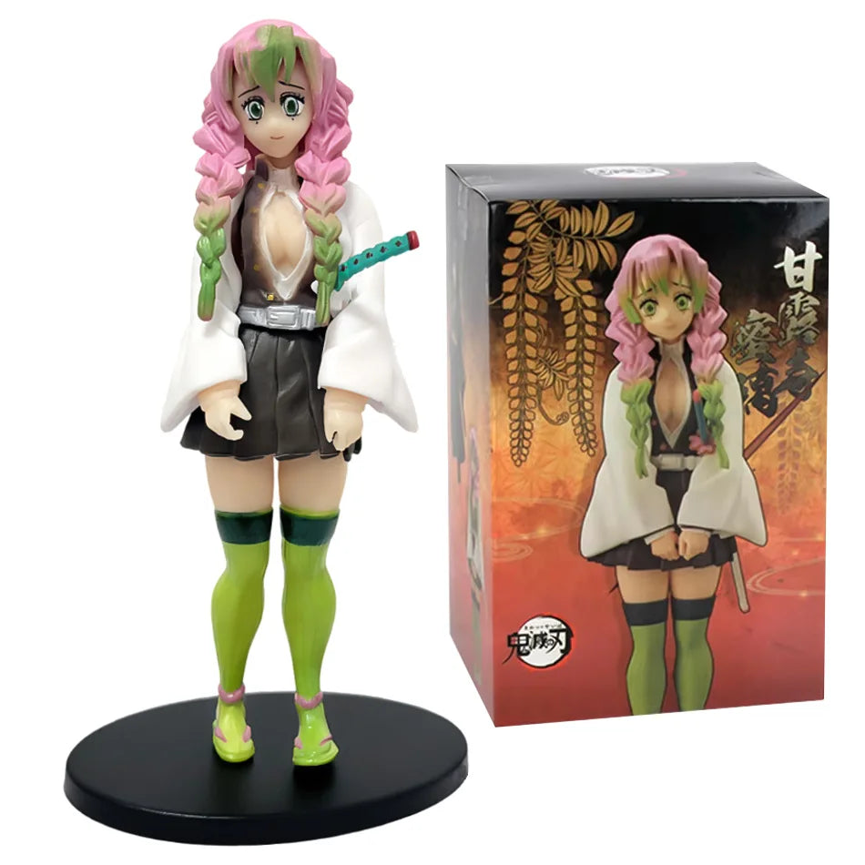 Anime Demon Slayer Kimetsu No Yaiba Figure 15Cm Nezuko Tanjirou Mitsuri Shinobu Zenitsu Kyoujurou Action Figural Model Toy Gifts