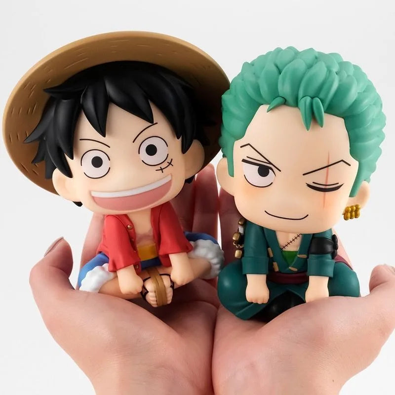 One Piece Luffy Zoro Cartoon Animation Figure Model Kawaii Simple Desktop Decoration Ornaments Children'S Toys Holiday Gifts