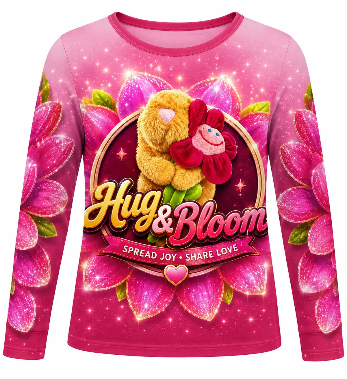 Hugs and bloom petalet long sleeve girls top L&L toys and apparel