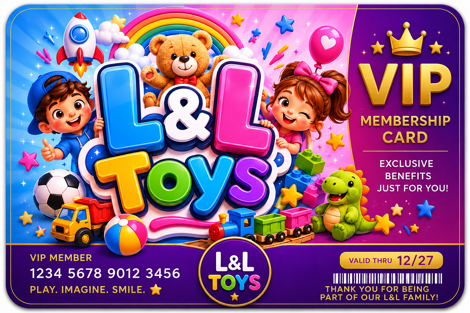 VIP membership 1 Year L&L toys and apparel