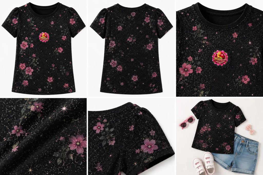 Hugs and bloom sparklebloom short sleeve top L&L toys and apparel