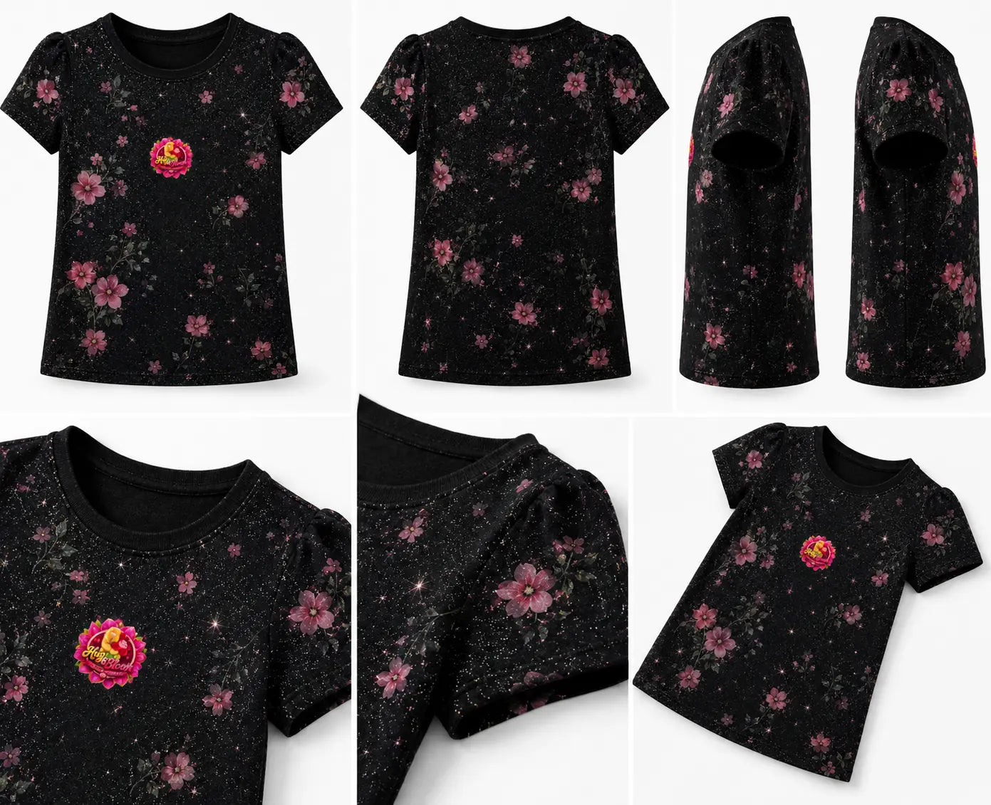 Hugs and bloom sparklebloom short sleeve top L&L toys and apparel