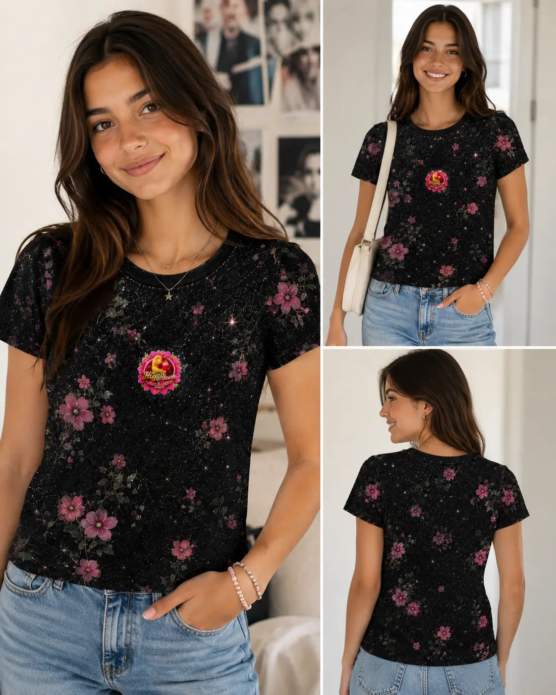 Hugs and bloom sparklebloom short sleeve top L&L toys and apparel