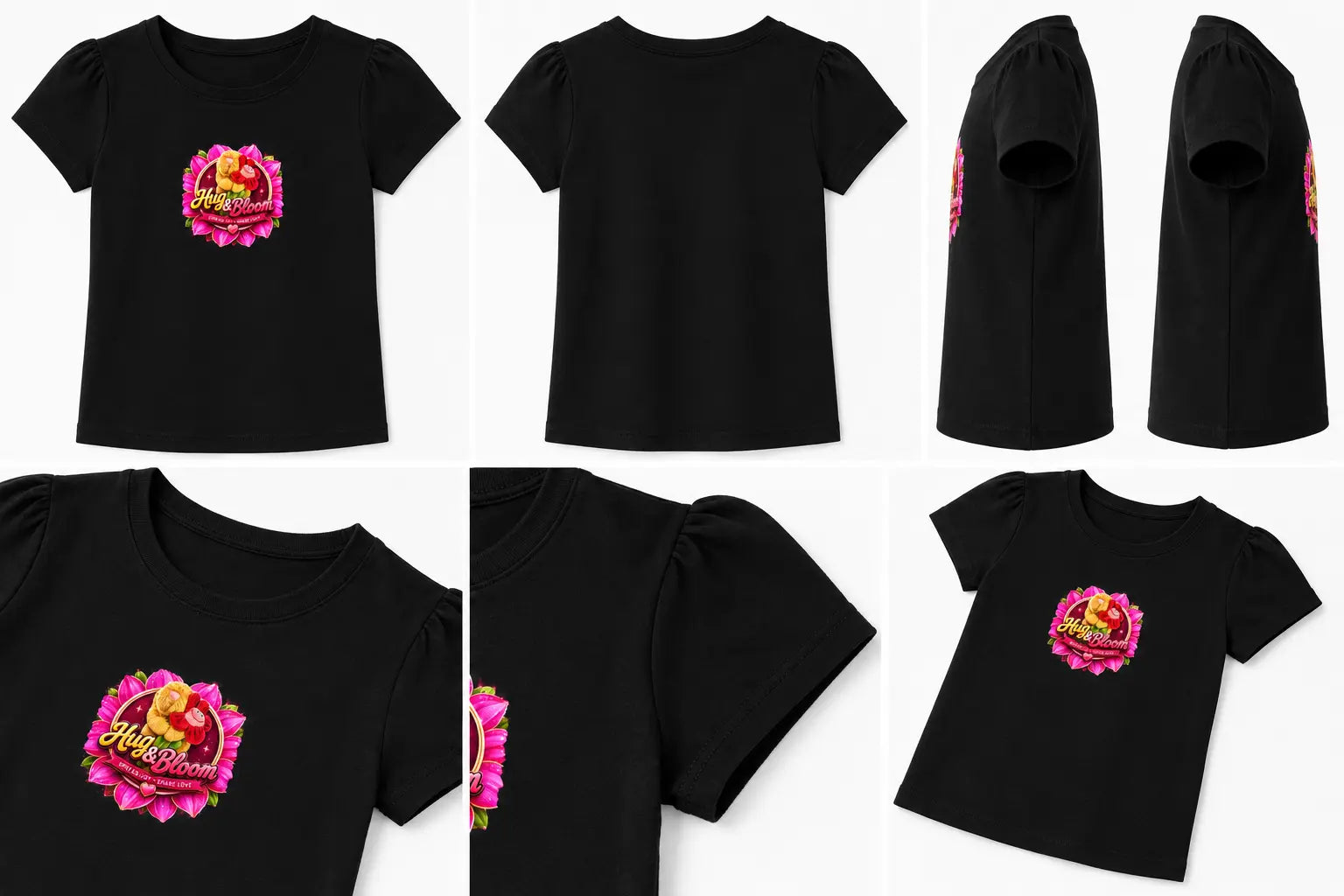 Hugs and bloom logo short sleeve top L&L toys and apparel